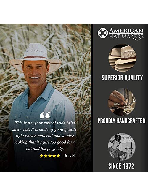 American Hat Makers Barcelona Straw Sun Hat — Handcrafted, Stylish