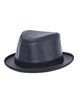 American Hat Makers Soho Leather Fedora — Handcrafted, Travel Friendly