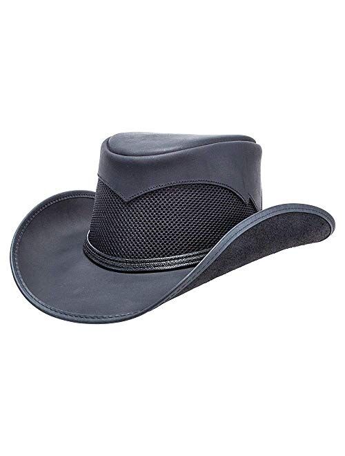 American Hat Makers Durango Leather Mesh Cowboy Hat — Handcrafted, Breathable