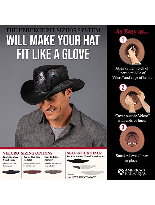 American Hat Makers Sierra Cowboy Hat — Handcrafted, Genuine Leather, UV Sun Protection