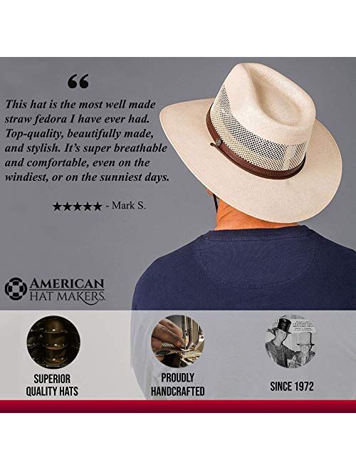 American Hat Makers Florence Straw Sun Hat — Handcrafted, Lightweight