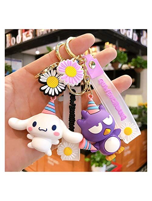 Osdfrlk Cartoon Keychain Cartoon Melody Student Key Chains Cute Penguin Men Women Schoolbags Keychain,Gift Customised Lovers Transparent Tape Keyrings (Color : 1)