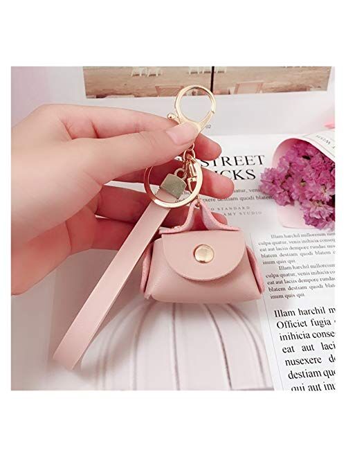Jgzwlkj Keychain Cute Mini Bag Keychain Creative Keyring Women Car Purse Pendant Keychains Gift Small Handbag Coin Purses (Color : Pink)