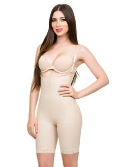 Isavela 2nd Stage Body Suit Mid Thigh Length W/Suspender Closed Buttocks Enhancing Compression Girdle (BE08)