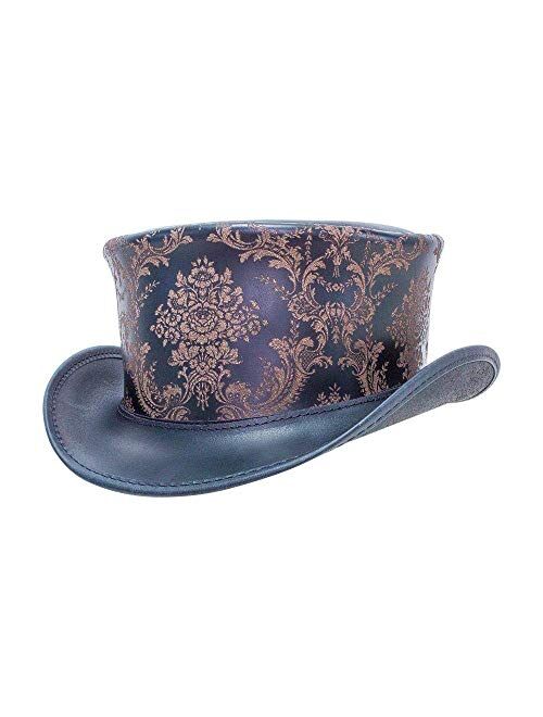 American Hat Makers Parlor by Steampunk Hatter Leather Top Hat