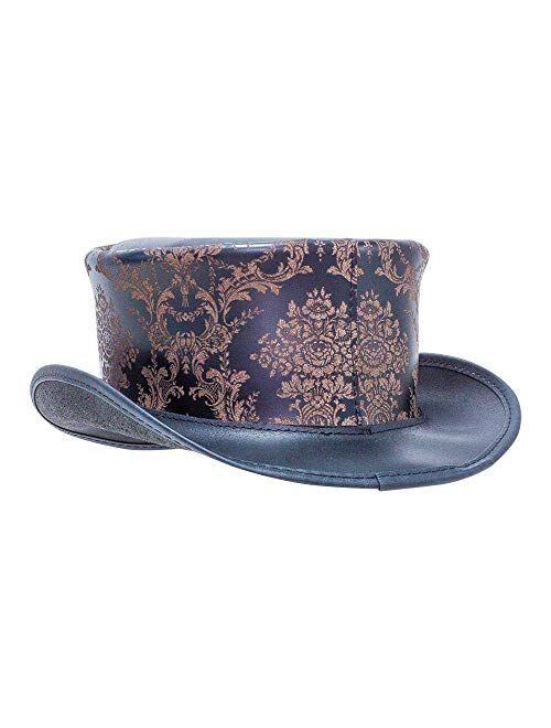 American Hat Makers Parlor by Steampunk Hatter Leather Top Hat