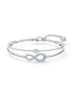 Infinity Collection Women's Infinity Jewelry Collections, Rhodium Finish, Rose Gold Tone Finish, Clear Crystals
