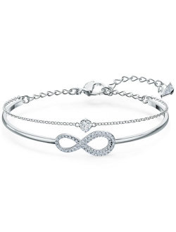 Infinity Collection Women's Infinity Jewelry Collections, Rhodium Finish, Rose Gold Tone Finish, Clear Crystals