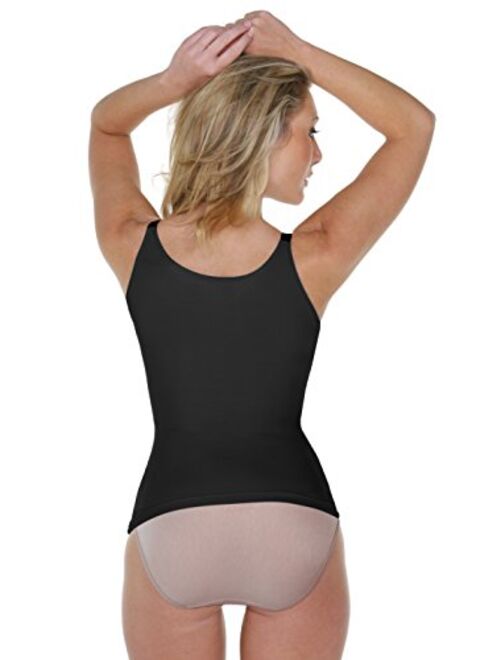 Shapeez Ultimate Cami-Style Back-Smoothing Long-line Bra Body Shaper Underwire Molded Foam-Cup Tummy Control
