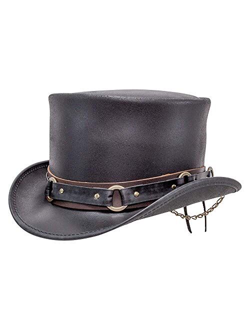 Voodoo Hatter El Dorado-SR2 Band by American Hat Makers Leather Top Hat