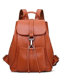 New vintage Women Real Genuine Leather Backpack Purse SchoolBag by Coolcy