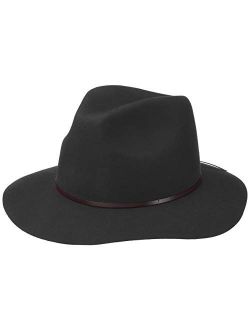 Fine Wool Fedora Hat with Leather Band Women - Made in Italy