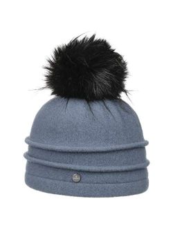 Anaelle Milled Wool Hat with Pompom Women -