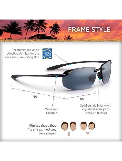 Maui Jim Breakwall Rectangular Sunglasses