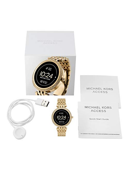 Michael Kors Women's Gen 5E 42mm Stainless Steel Touchscreen Smartwatch with Fitness Tracker, Heart Rate, Contactless Payments, and Smartphone Notifications.