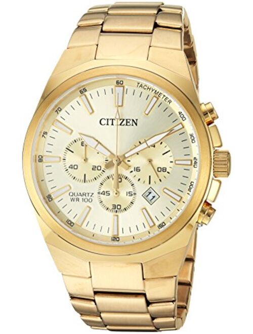 Citizen Men's ' Quartz Stainless Steel Casual Watch, Color:Gold-Toned (Model: AN8172-53P)