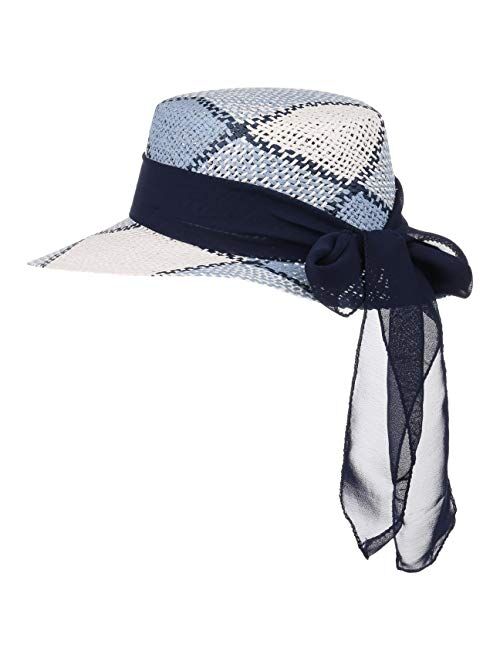Lierys Straw Hat with Cloth Band Women - Made in Italy