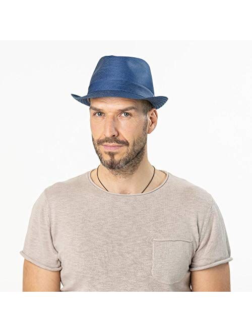 Lierys Payato Jeans Denim Trilby Hat Women/Men - Made in Italy