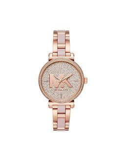 Women's Sofie Quartz Watch with Stainless-Steel-Plated Strap, Rose Gold, 14 (Model: MK4336)