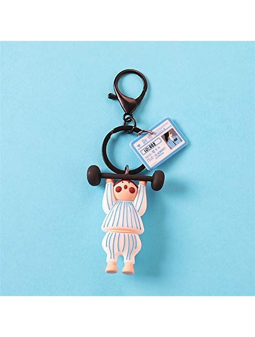 JZYZSNLB Keychain Car Accessories Cute Cartoon Fur Ball Keyring Keychain Women Bag Phone Pendant Toy (Color : White)