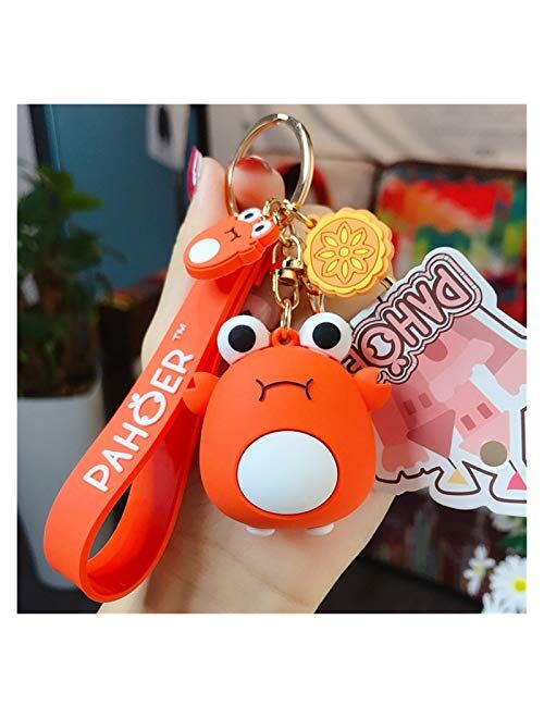YXYL Keychain Cute Car Bag Keychain Keyring for Women Soft Silicone Key Chains Accessories Jewelry Couple Gift (Color : Giraffe)