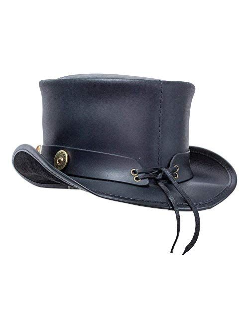 American Hat Makers El Dorado Top Hat with Bullet Band — Handcrafted, Genuine Leather