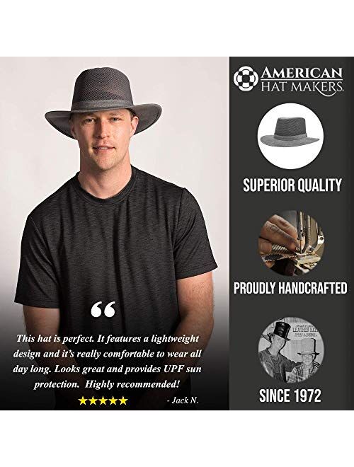 American Hat Makers Roamer Mesh Hat — Handcrafted, Breathable, Highly Durable, Water Repellent, UV Sun Protection, System
