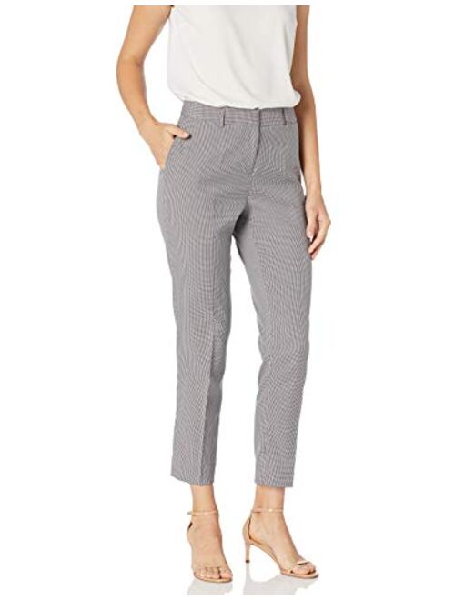 Tahari ASL Women's Houndstooth Star Neck Jacket and Ankle Pant Set