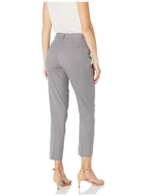 Tahari ASL Women's Houndstooth Star Neck Jacket and Ankle Pant Set
