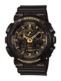 Men's GA-100CF-1A9CR G-Shock Camouflage Watch With Black Resin Band