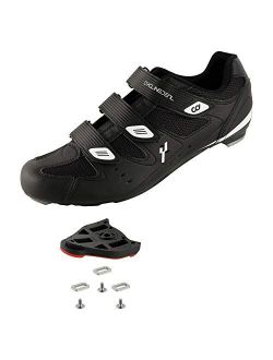 CyclingDeal Bicycle Road Bike Universal Cleat Mount Men's Cycling Shoes with 9-Degree Floating Look ARC Delta Compatible Cleats Compatible with Peloton Indoor Bikes Pedal