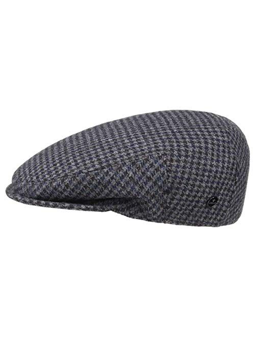 Lierys Britain Houndstooth Flat Cap Men - Made in Italy