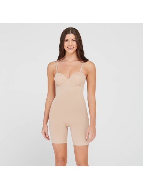 ASSETS BY SPANX Women's Flawless Finish Strapless Cupped Midthigh Bodysuit