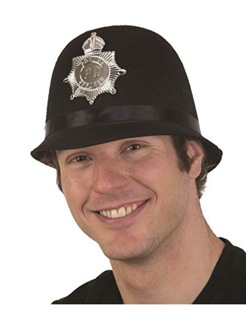 jAc Felt Black British Bobby Policeman Helmet Hat Police Officer Costume Accessory