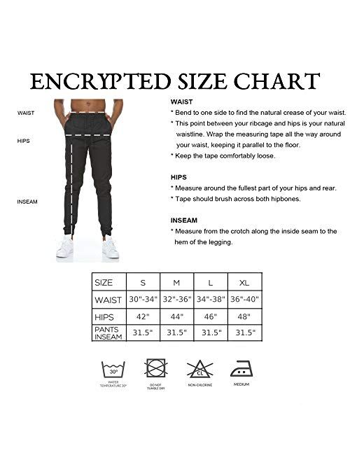 Encrypted Moto Men's Athletic Jogger - Athleisure Pants for Men, Comfortable Slim Fit, Everyday Mens Gym Workout Clothes