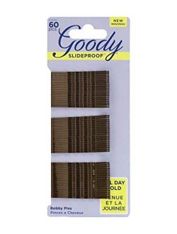 Goody SlideProof Bobby Pins, Black, 60-count (1942233)