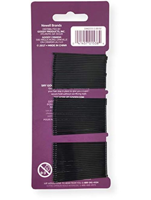 Goody SlideProof Bobby Pins, Black, 60-count (1942233)