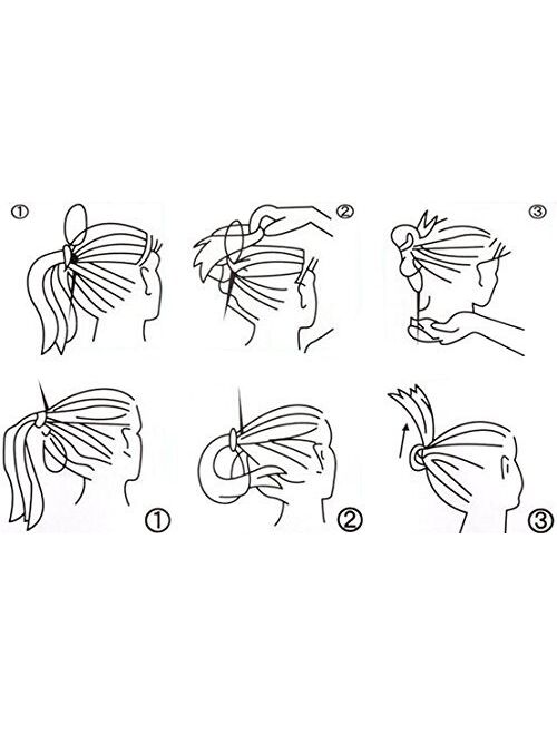 1Set(2pcs) Black Plastic Magic Hair Braid Ponytail Maker Clip Tool Simple Diy Hair Style Accessories Styling