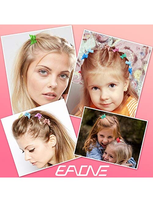 EAONE 50 Pieces Butterfly Hair Clips Mini Hair Claw Clip Jaw Clips for Girls Women with Box Package, 14 Assorted Colors