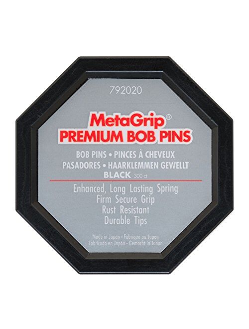 MetaGrip Black Premium Bobby Pins Black