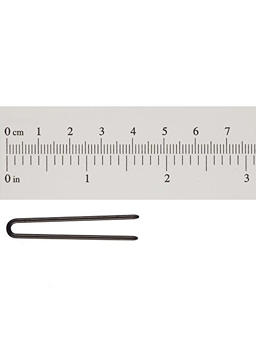 Marilyn Faye's U-Shaped Straight Hair Pins (Set of 12) (3 inch, Black)