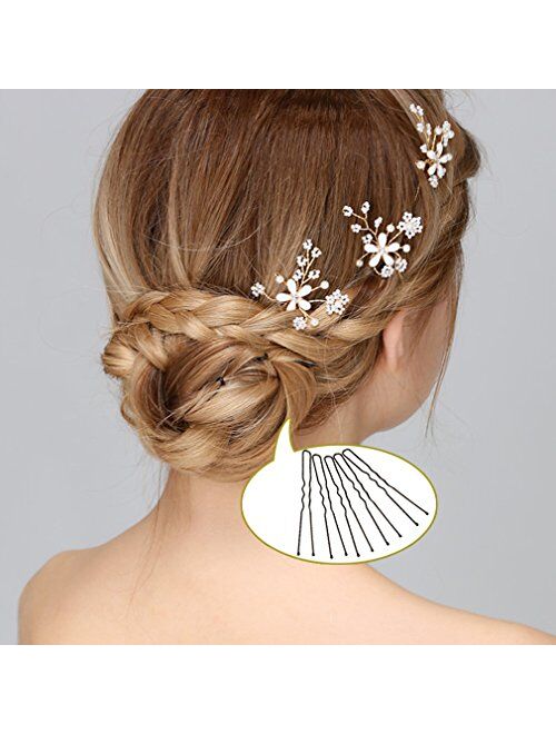 300 Pack Jaciya U Shaped Hair Pins Bun Maker Hair Pins Wedding Bridal Hair Pins with Box