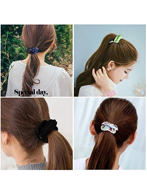 Hair Scrunchies Cotton Elastic Hair Bands 15 Pcs Scrunchies for Hair Accessories for Women or Girls