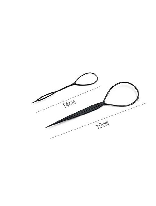 Topsy Tail Magic Hair Braid Tool Ponytail Maker Hair Styling Accessories Hair Kit Plastic Pack -10(Color Random)