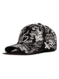 Flipper Designer Graffiti Doodle Cotton Casquette Cap for Men Women