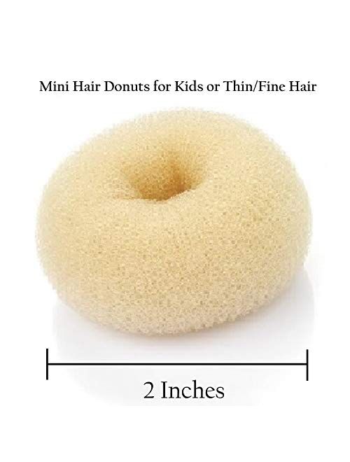 Beaute Galleria Hair Donut Bun Maker Ring Style Mesh Chignon Ballet Sock Bun (Medium, Brown)