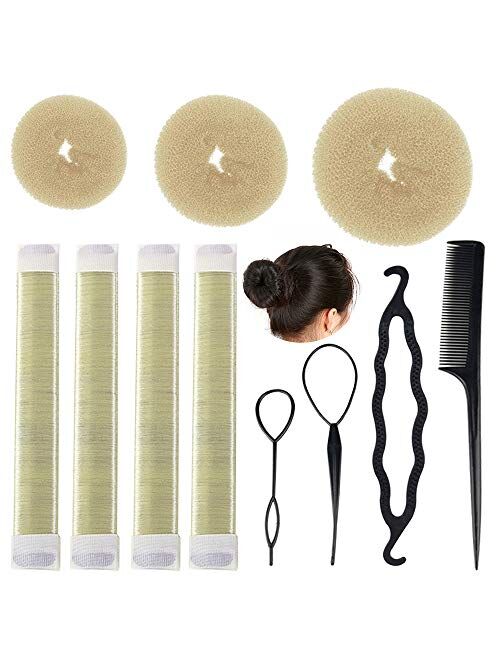 70 PACK Hair Styling Accessories Kit Set,Sonku Magic Bun Maker Hair Braid Tool for DIY Clip Curler Roller Twist for Girls and Women