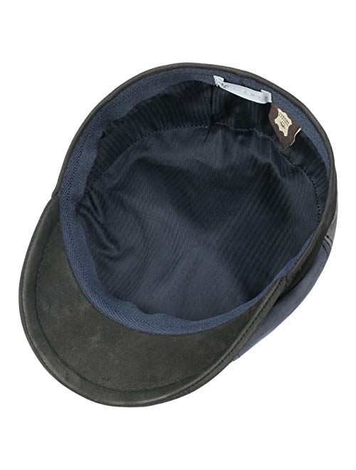 Lierys 8 Panel Tricolour Flat Cap Men - Made in Italy