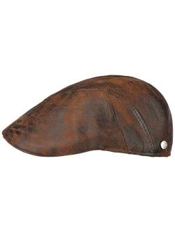 Leather Flat Cap Men - Made in Italy