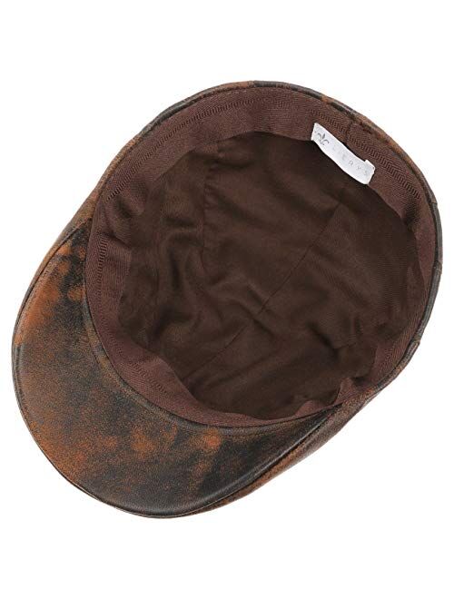 Lierys Leather Flat Cap Men - Made in Italy